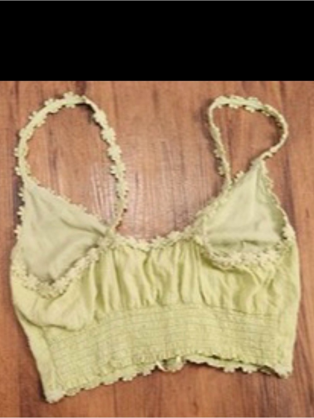 Kendall & Kylie Lime Green Lace-Trim Cropped Cami - Picture 2 of 2